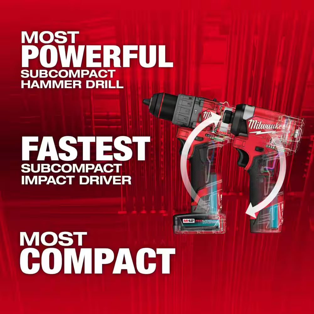 M12 FUEL 12-Volt Cordless Hammer Drill and Impact Driver with M12 23-Gauge Pin Nailer and M12 FUEL Multi-Tool Combo Kit