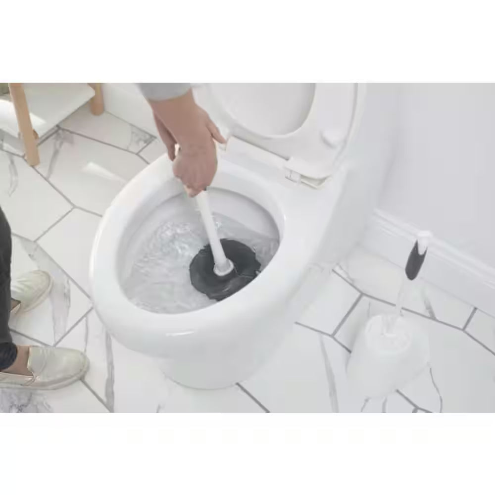 Toilet Brush and Holder Plunger and Bowl Brush Combo (1-Pack)
