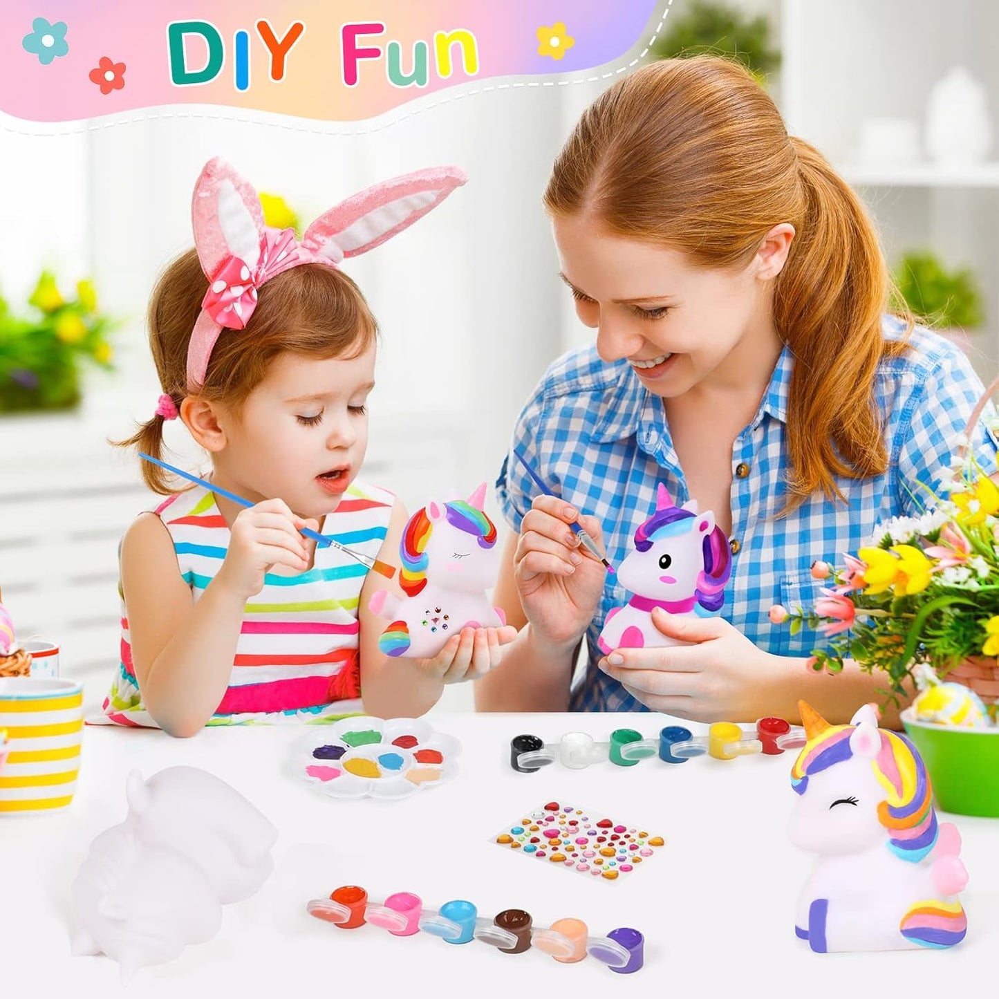 Paint Your Own Unicorn Night Light Art Kit, Arts and Crafts for Kids Ages 4-8,Unicorns Gifts for Girls Painting Kit Unicorn Toys for Kids 4 5 6 7 8 9 10 11 12+ (1Pc)