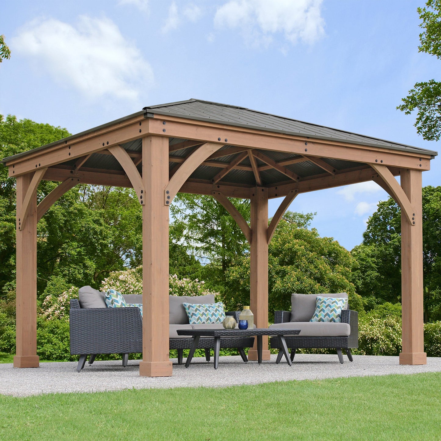 12' X 10' Gazebo with Aluminum Roof