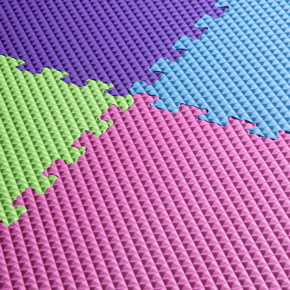 Primary Pastel 24 In. W X 24 In. L X 0.5 In. Thick Foam Exercise\Gym Flooring Tiles (4 Tiles\Case) (16 S. Ft.)