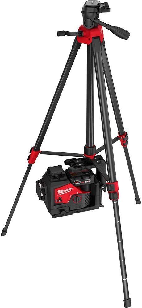 Milwaukee 48-35-1411 72-Inch Aluminum Tripod with 1/4" - 20" Pan-Tilt Head – Durable & Versatile