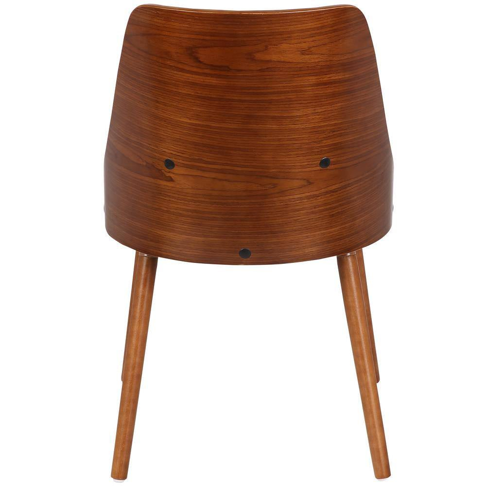 Anabelle Mid-Century Walnut and Grey Modern Dining Chair