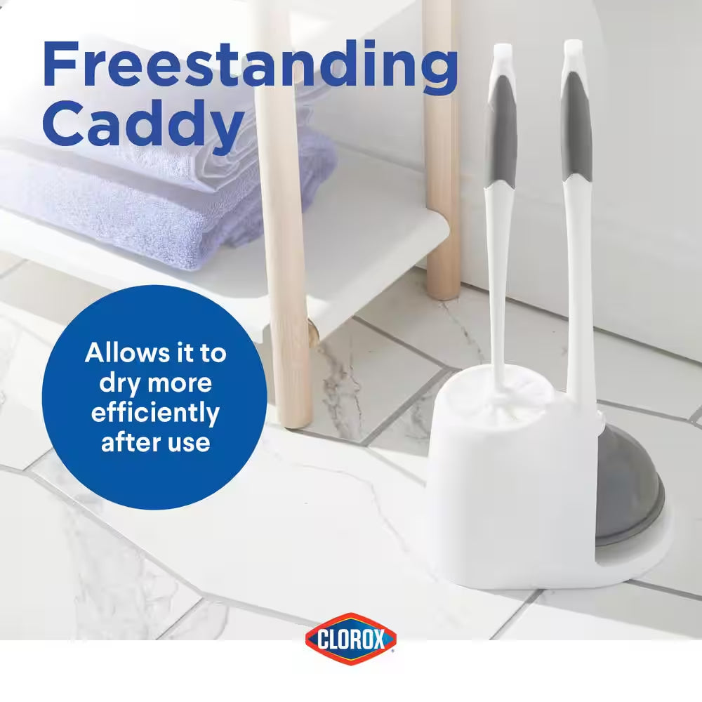 Toilet Brush and Holder Plunger and Bowl Brush Combo (1-Pack)