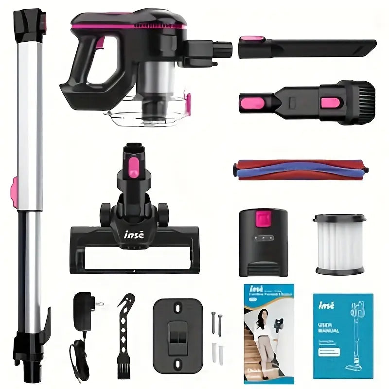 INSE N5 6-in-1 Cordless Handheld Vacuum Cleaner – 32 kPa, 45-Min Runtime, Detachable Battery, 40.6 oz Dust Cup, LED Brush (Hardwood, Carpet, Pet Hair)