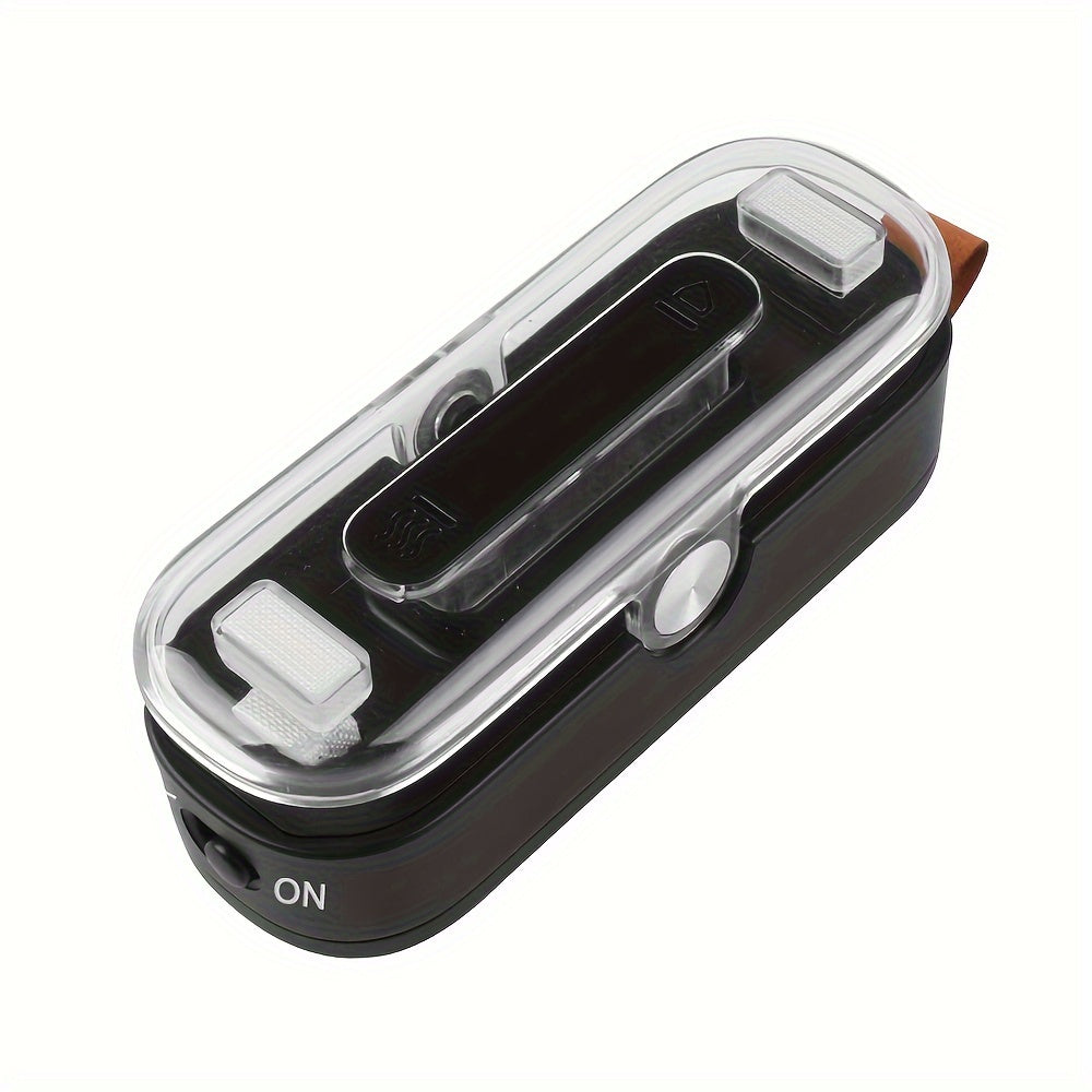 Compact 2-in-1 Mini Bag Sealer & Cutter | Portable Heat Vacuum Sealer for Plastic Bags | Ideal for Food Storage, Snacks, Cookies – Black