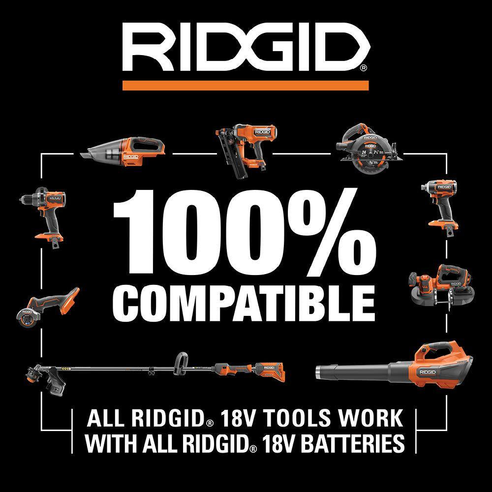 18V Cordless 8-Tool Combo Kit with 2.0 Ah Battery, 4.0 Ah Battery, and Charger