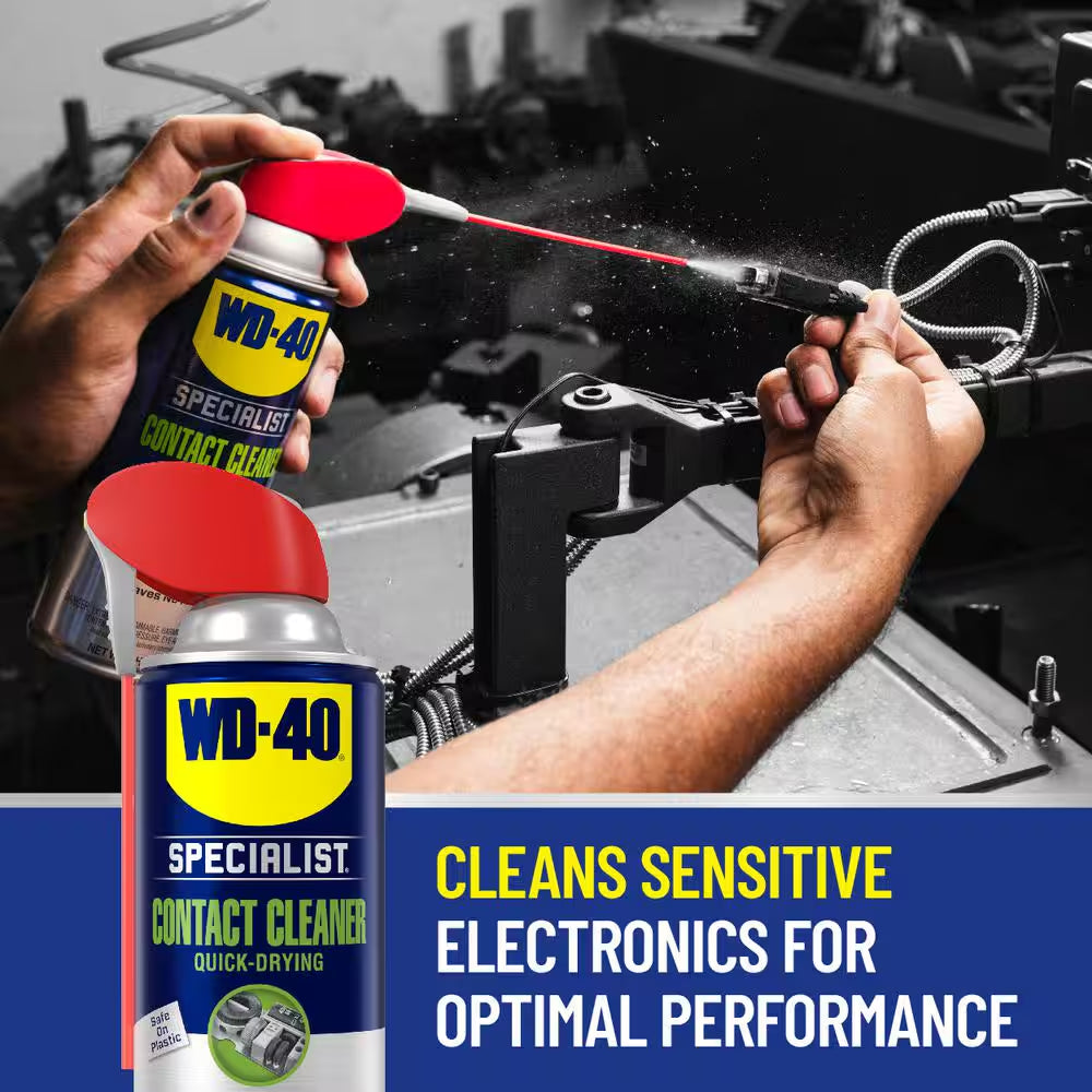 11 Oz. Contact Cleaner, Quick-Drying Electric Equipment Cleaner with Smart Straw (2-Pack)