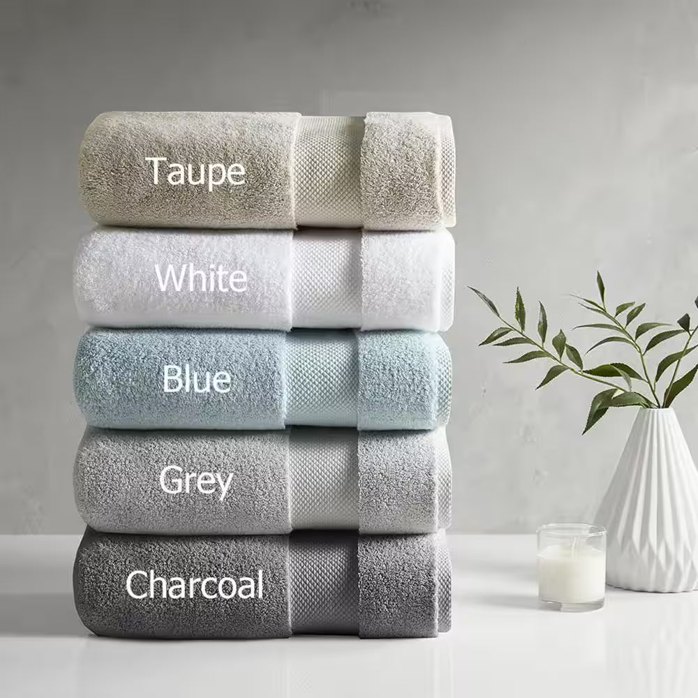 Splendor 6-Piece Blue 1000 GSM 100% Cotton Bath Towel Set