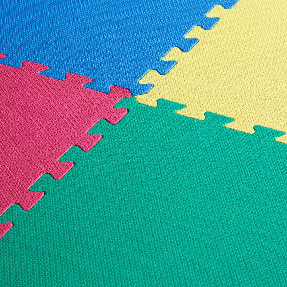 Primary Pastel 24 In. W X 24 In. L X 0.5 In. Thick Foam Exercise\Gym Flooring Tiles (4 Tiles\Case) (16 S. Ft.)