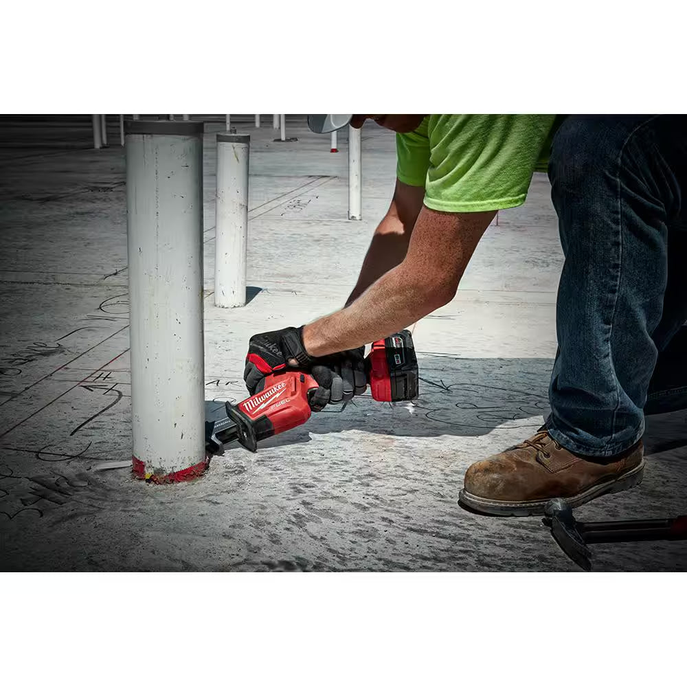 M18 FUEL 18V Lithium-Ion Brushless Cordless HACKZALL Reciprocating Saw Kit with Carbide Teeth AX SAWZALL Blade