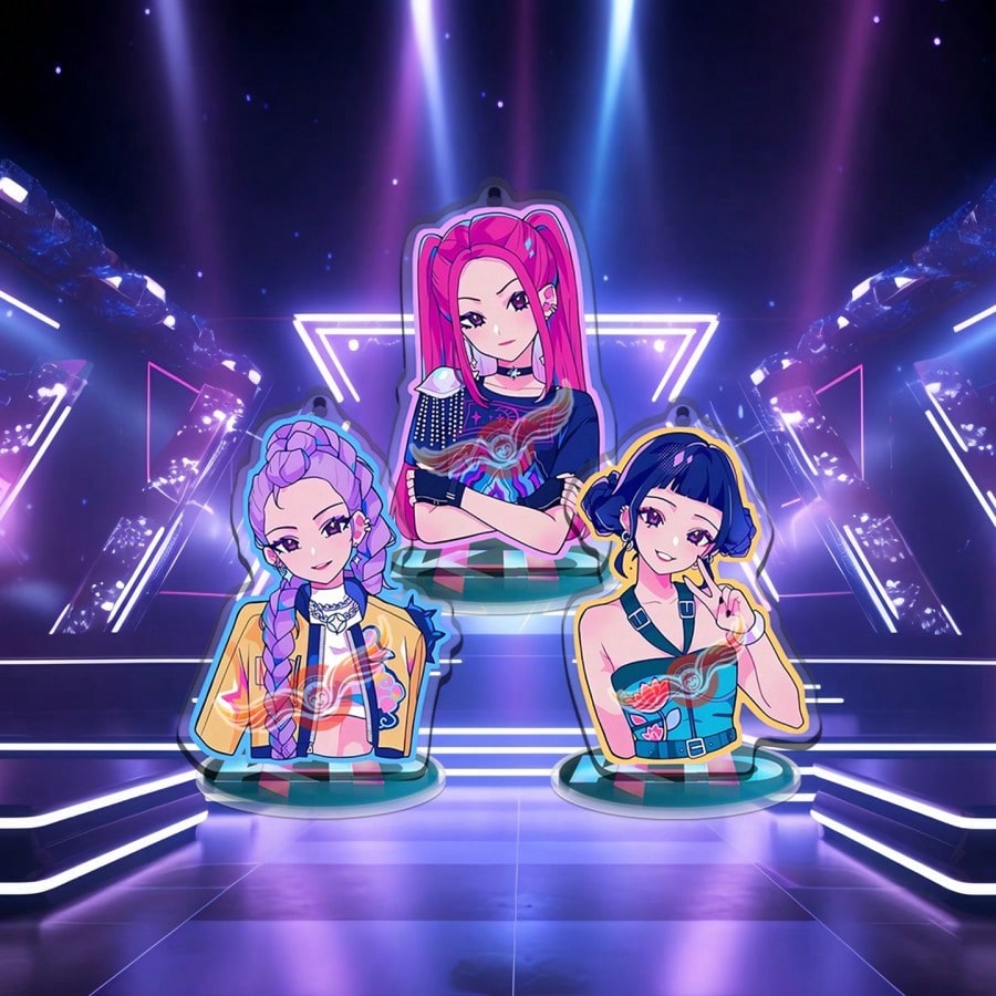 Demon Hunters Girl Group K-Pop Idol Standee – Collectible Fan Merch Display