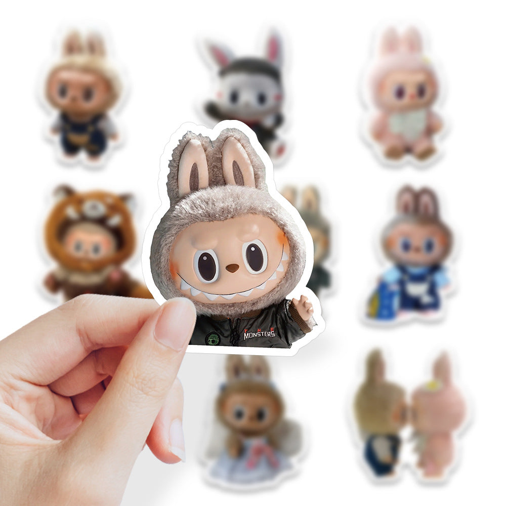 62PCS The Monsters Labubu Plush Cartoon Anime Stickers – Kawaii Decorative Sticker Pack
