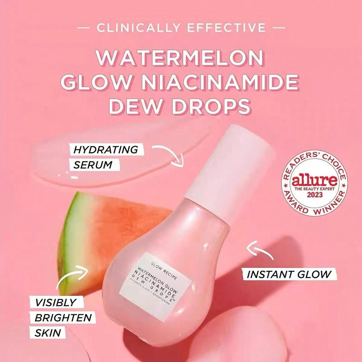🍉 Glow Recipe Watermelon Glow Niacinamide Dew Drops – Brightening Serum 40ml
