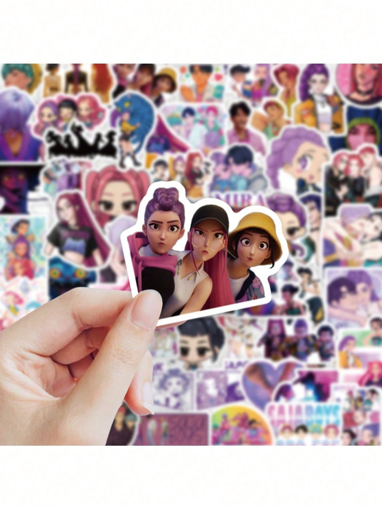 75pcs Witch Hunter Girls & Demon Boys Graffiti Stickers – Faith-Based Positive Message Decals for Laptop, Diary & Water Bottle