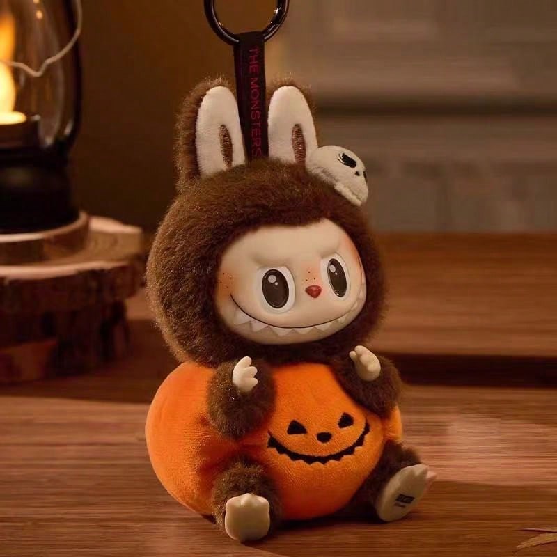 POP MART Labubu Halloween Party Series Pumpkin Keyring – Authentic Collectible Gift for Kids & Fans