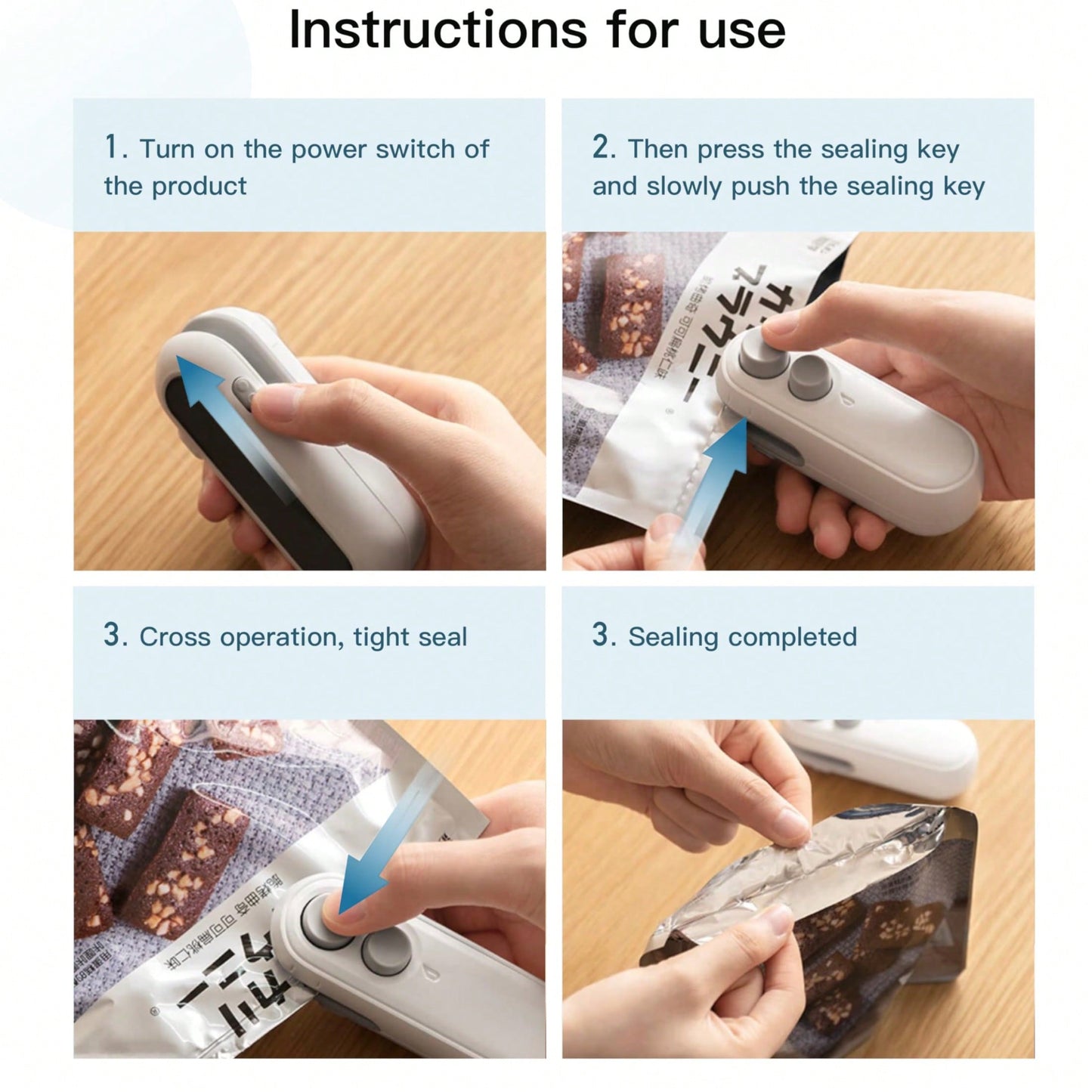 Bag Sealer with Magnetic – Rechargeable Handheld Heat Sealing Machine for Food Freshness & Packaging