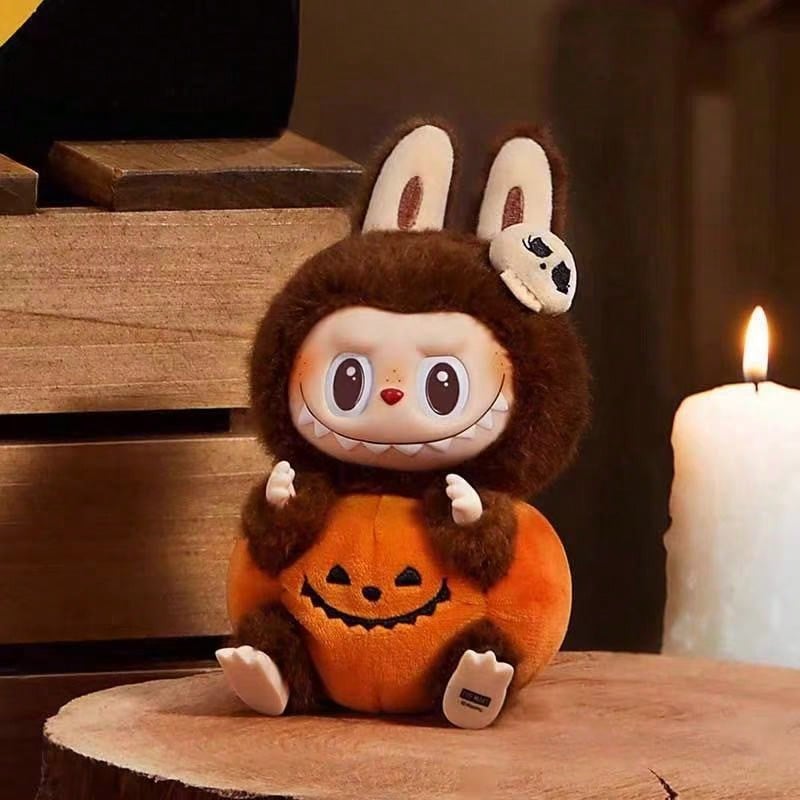 POP MART Labubu Halloween Party Series Pumpkin Keyring – Authentic Collectible Gift for Kids & Fans