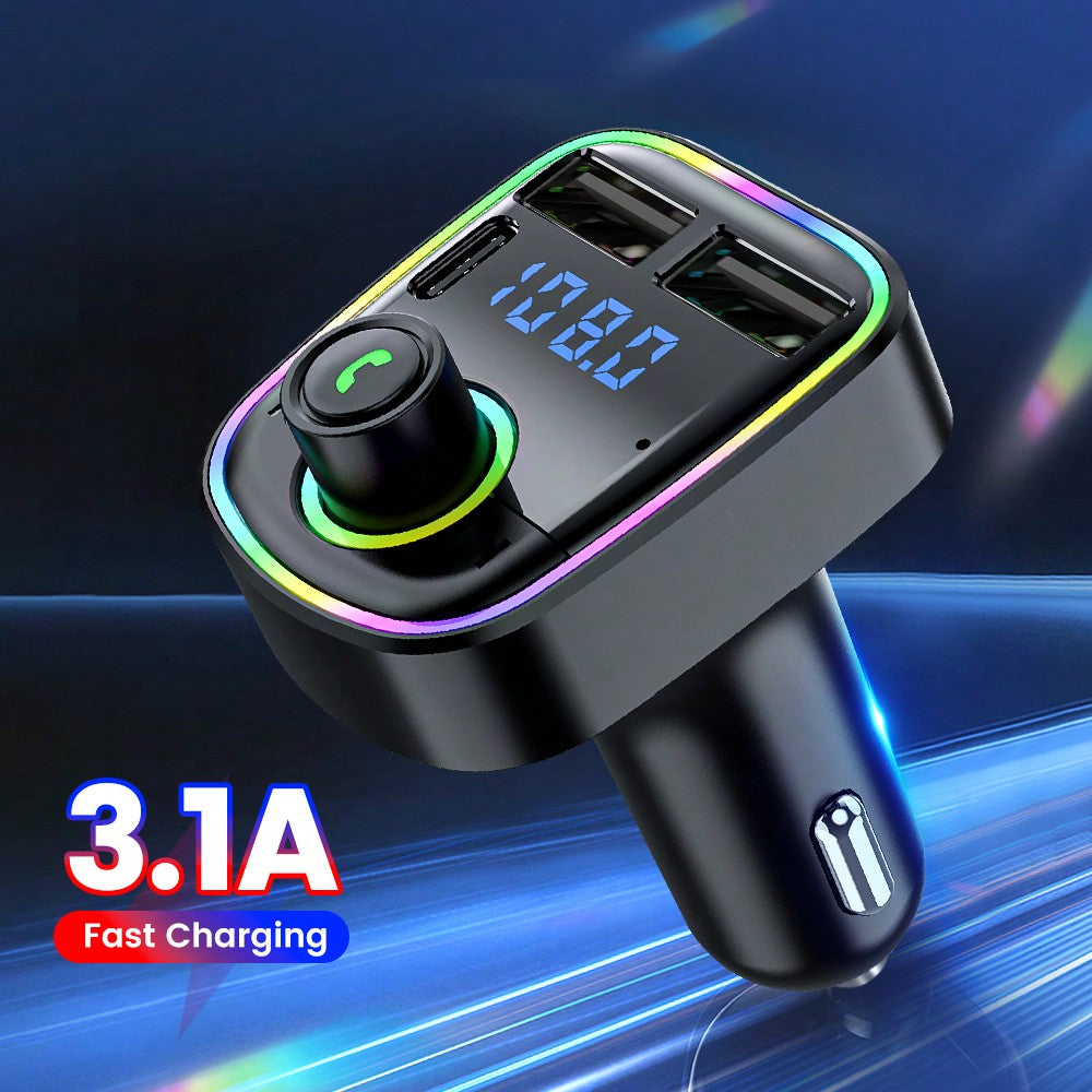 Olaf Car FM Transmitter Bluetooth 5.3 – Handsfree Car Kit, MP3 Player, Dual USB Fast Charger