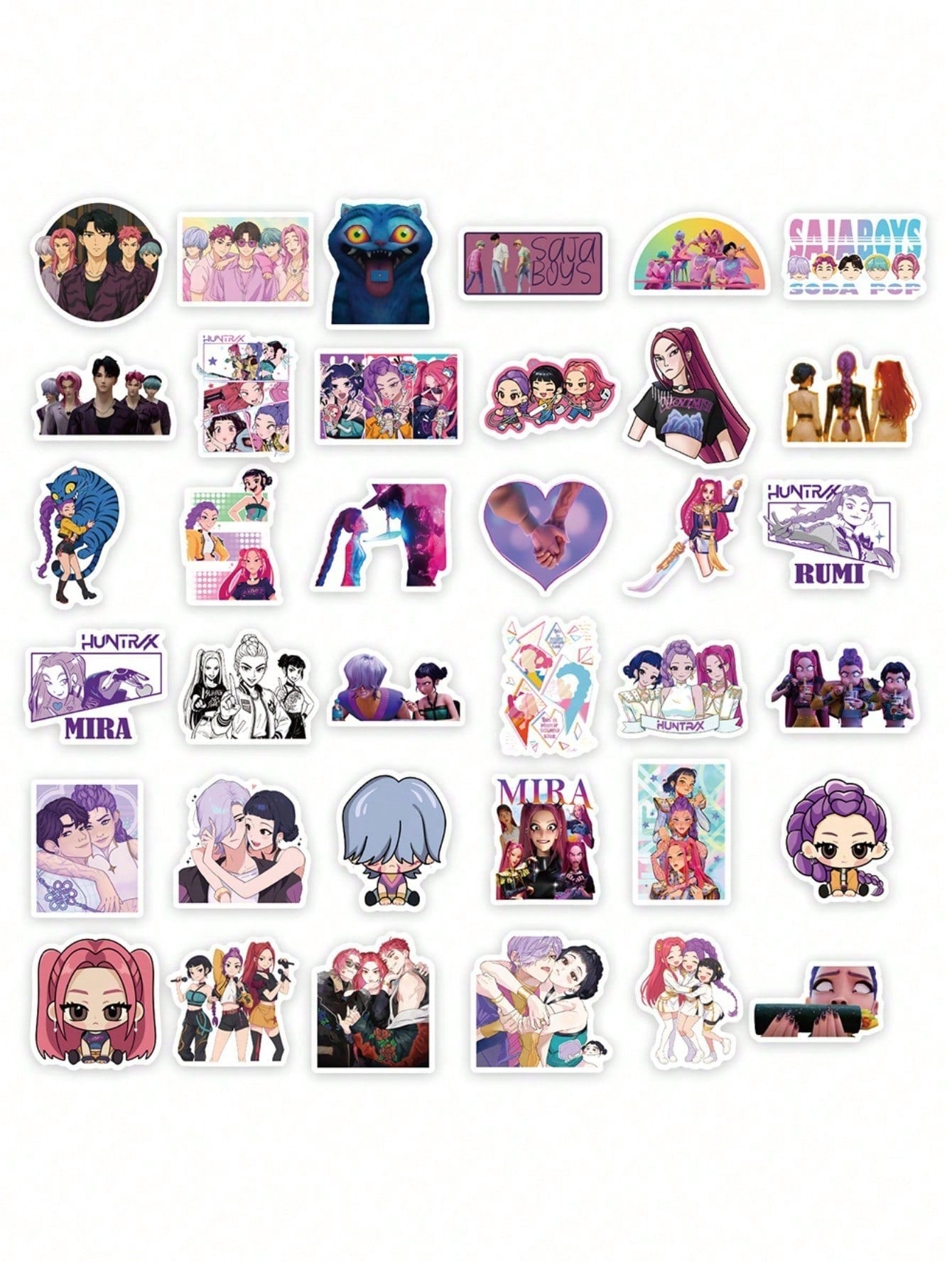 75pcs Witch Hunter Girls & Demon Boys Graffiti Stickers – Faith-Based Positive Message Decals for Laptop, Diary & Water Bottle