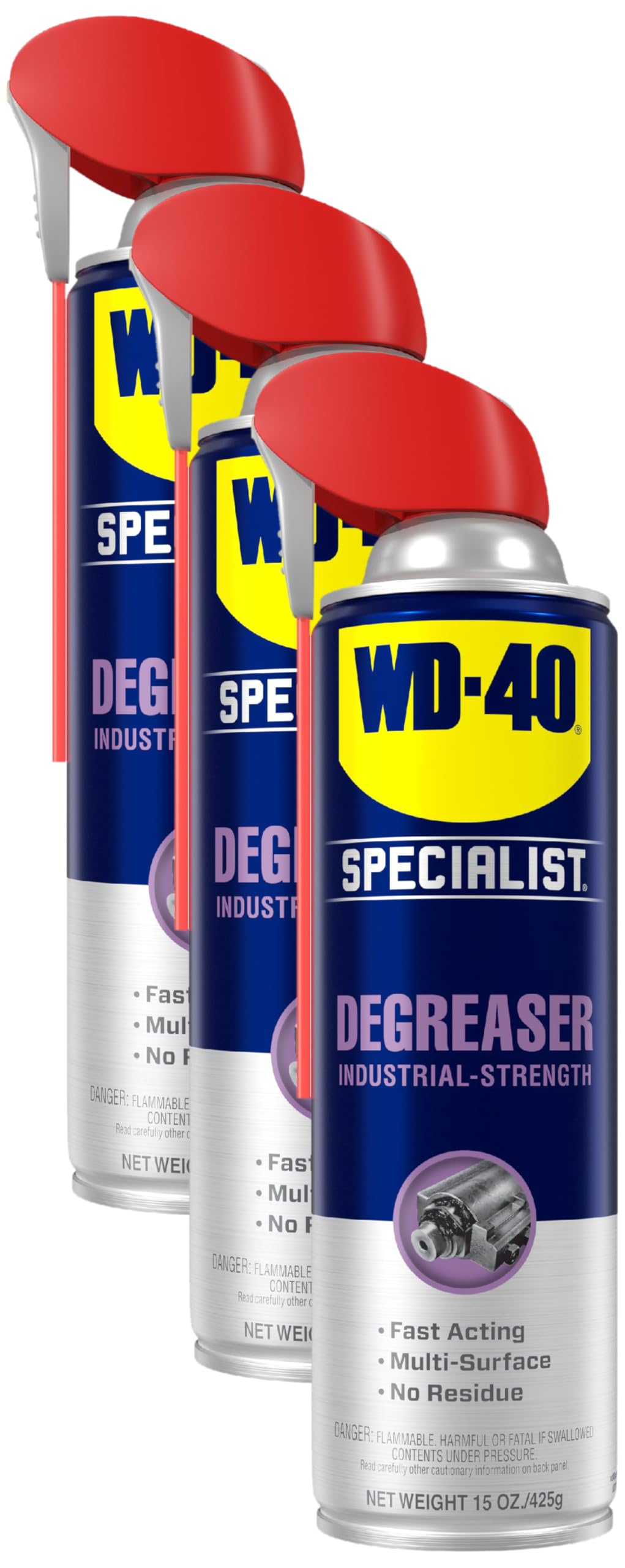 15 Oz. Degreaser, Industrial-Strength Fast Acting Formula with Smart Straw (2-Pack)