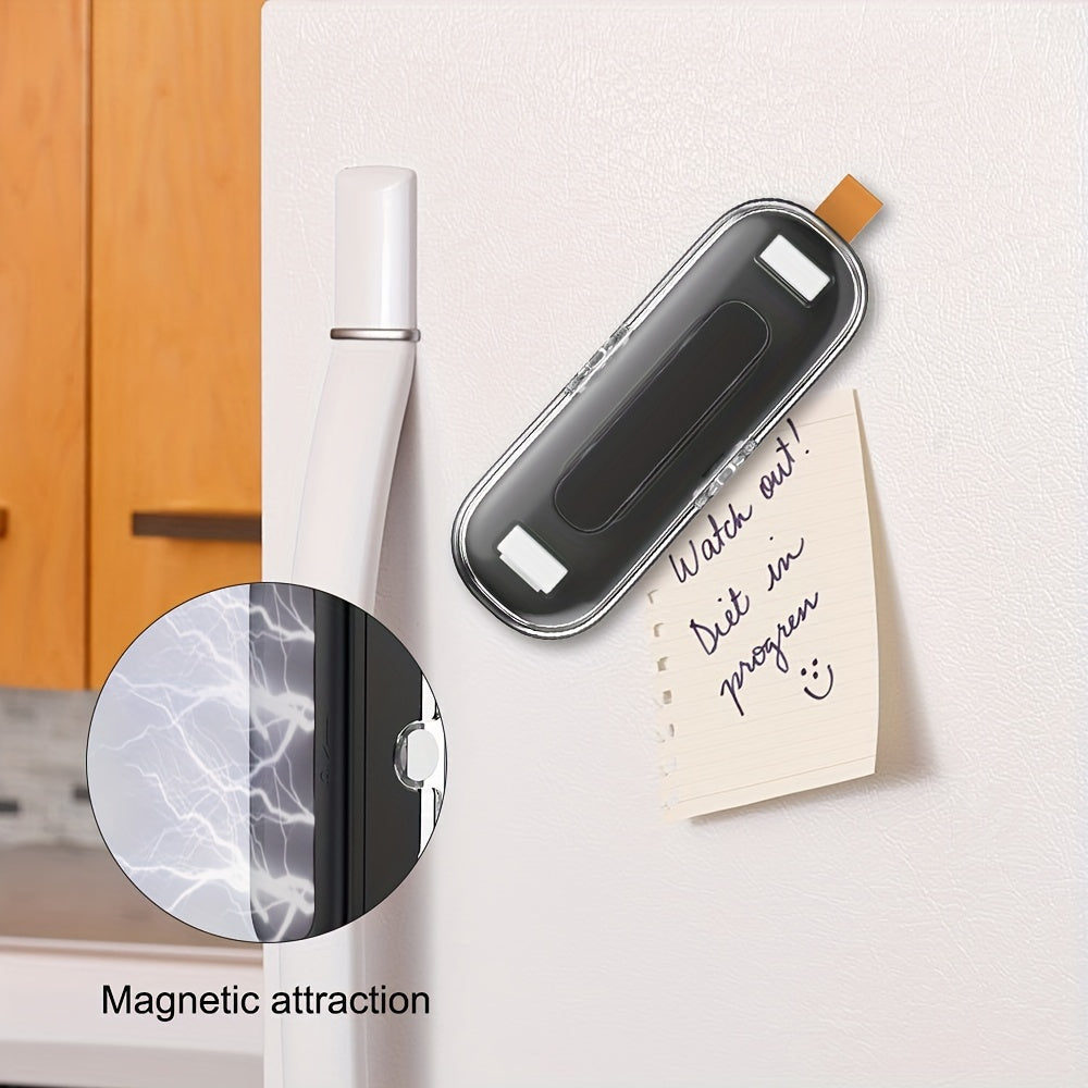 Compact 2-in-1 Mini Bag Sealer & Cutter | Portable Heat Vacuum Sealer for Plastic Bags | Ideal for Food Storage, Snacks, Cookies – Black