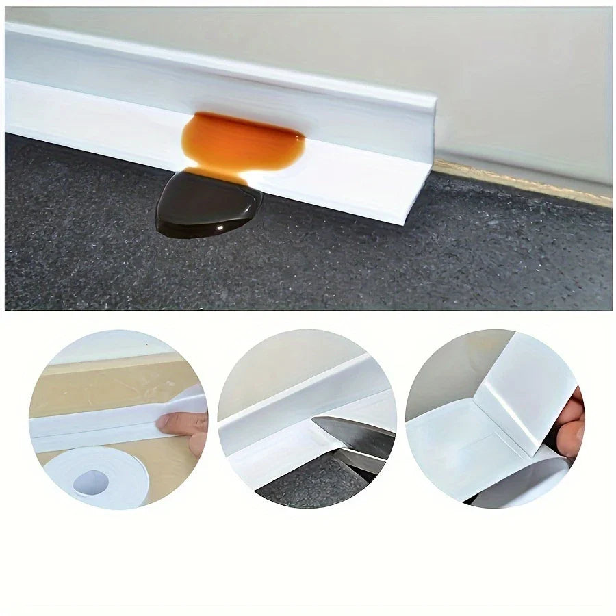 Waterproof Self-Adhesive Caul Tape – 1.5″ x 11.5 ft Roll, White Smootkh-Finish Sealant Strip
