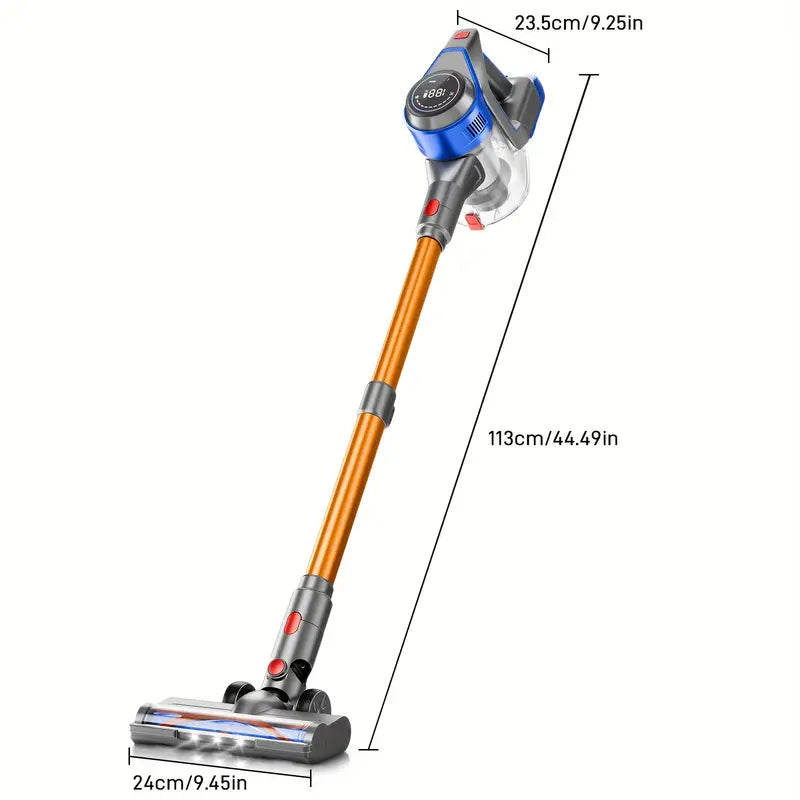 Cordless Stick Vacuum Cleaner - Rechargeable, 35Kpa/45Kpa Powerful Vacuums with Removable Battery Display, Max 45Mins Runtime, 8in 1 Handheld Vacuum for Hardfloor & Carpets Pet Hair