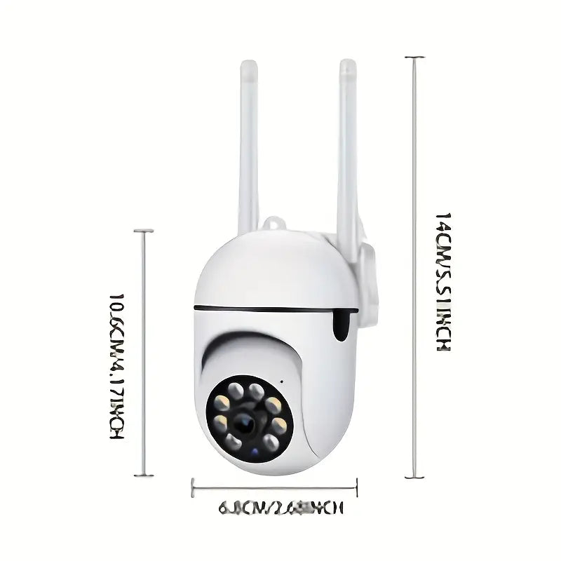 4-Pack Wi-Fi Security Camera System — 1080P Wireless Outdoor/Indoor PTZ Cameras with 360° Panoramic View, Smart PIR Motion, Color Night Vision & Two-Way Audio