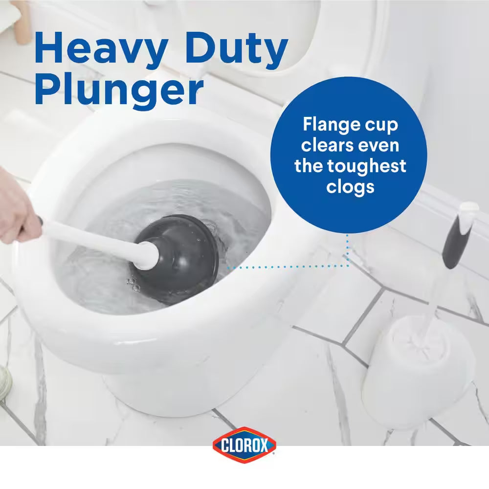 Toilet Brush and Holder Plunger and Bowl Brush Combo (1-Pack)