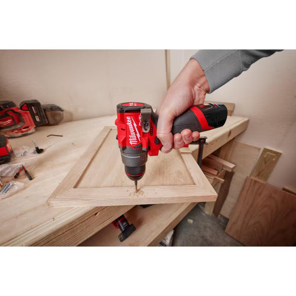M12 FUEL 12-Volt Li-Ion Brushless Cordless Hammer Drill/Impact Driver Combo Kit (2-Tool) W/M12 Right Angle Die Grinder