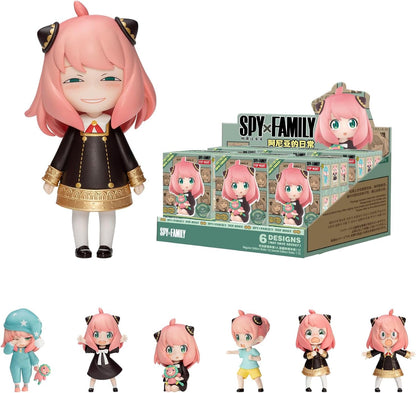 Spy × Family Anya'S Daily Life Series Figures, 6Pcs Spy Blind Box Figures, Random Design Action Figures Collectible Toys Home Decorations, Holiday Birthday Gifts, Whole Set