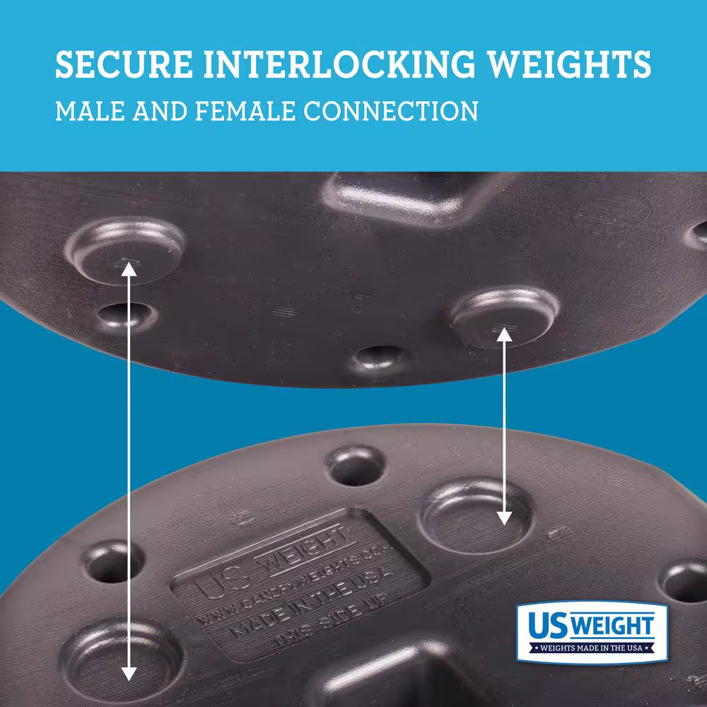 30 Lbs. Black US Weight Canopy Weight Plates (Set of 4)