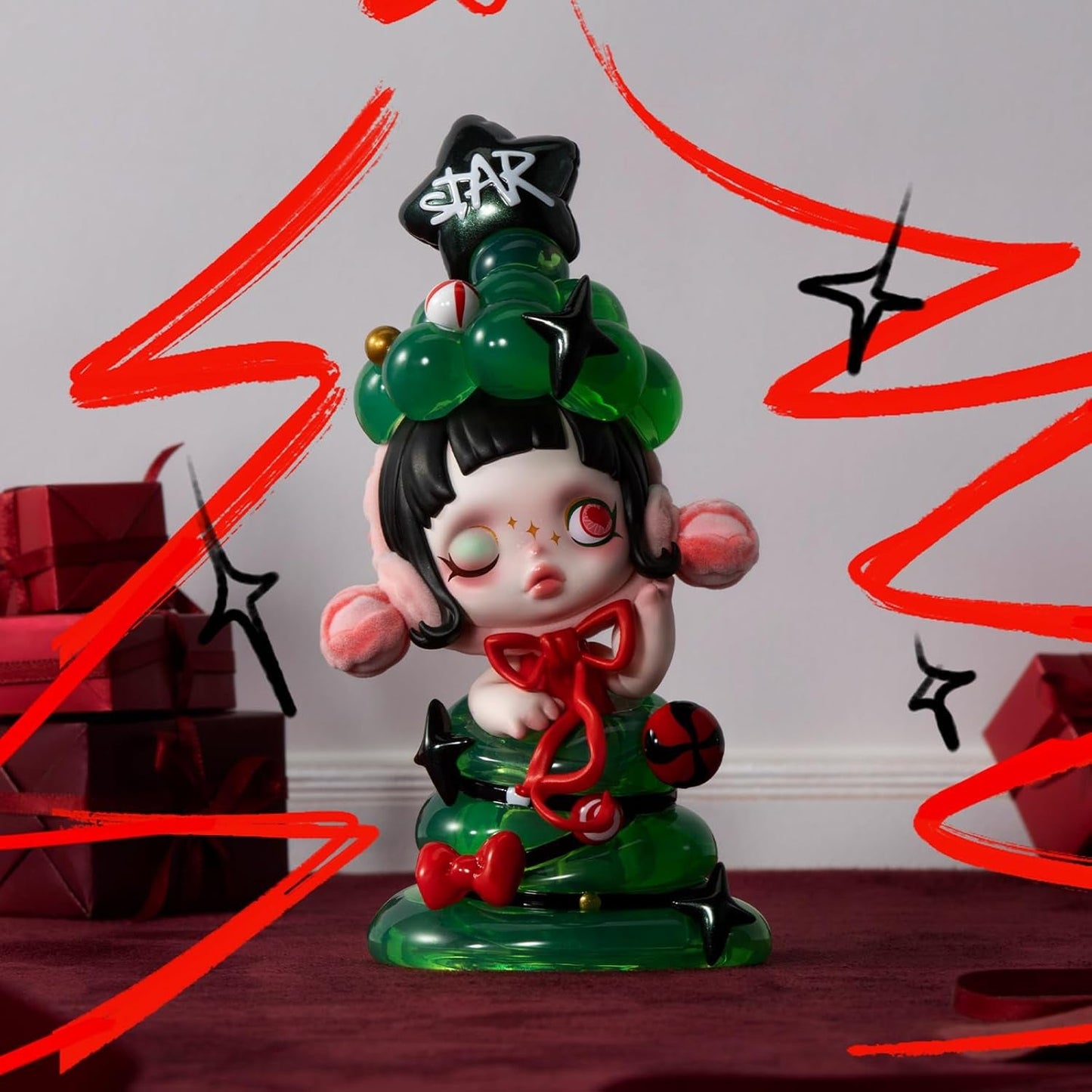 SKULLPANDA Wishing Time Series Blind Box Figures, Random Design Action Figures, Collectible Toys, Home Decorations, Holiday Birthday Gifts, Single Box