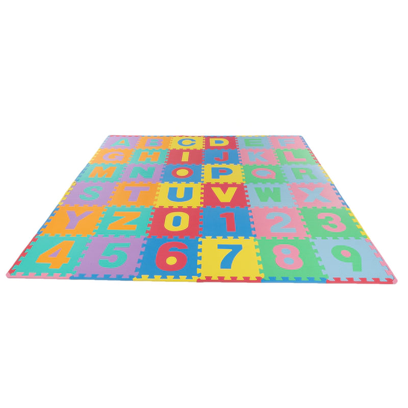 96-Piece Alphabet Foam Puzzle- Pop-Out Letters and Numbers- Floor Playmat for Kids, Toddlers and Infants Home
