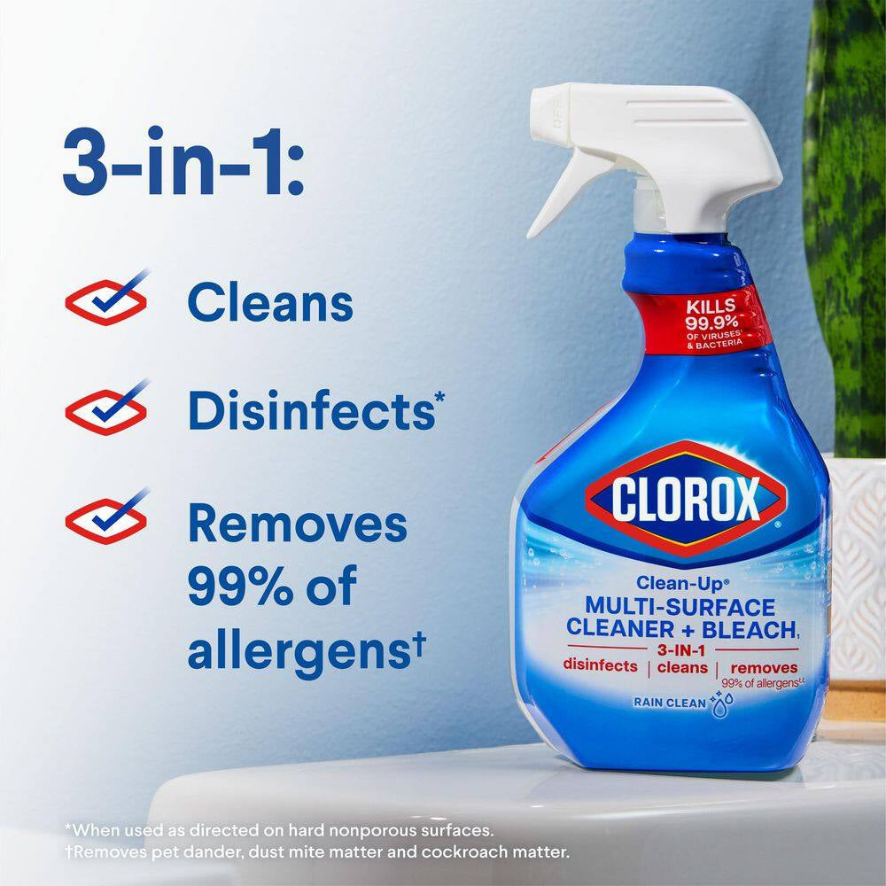 Clean-Up 32 Oz. Rain Clean Scent All-Purpose Cleaner with Bleach Spray (3-Pack)