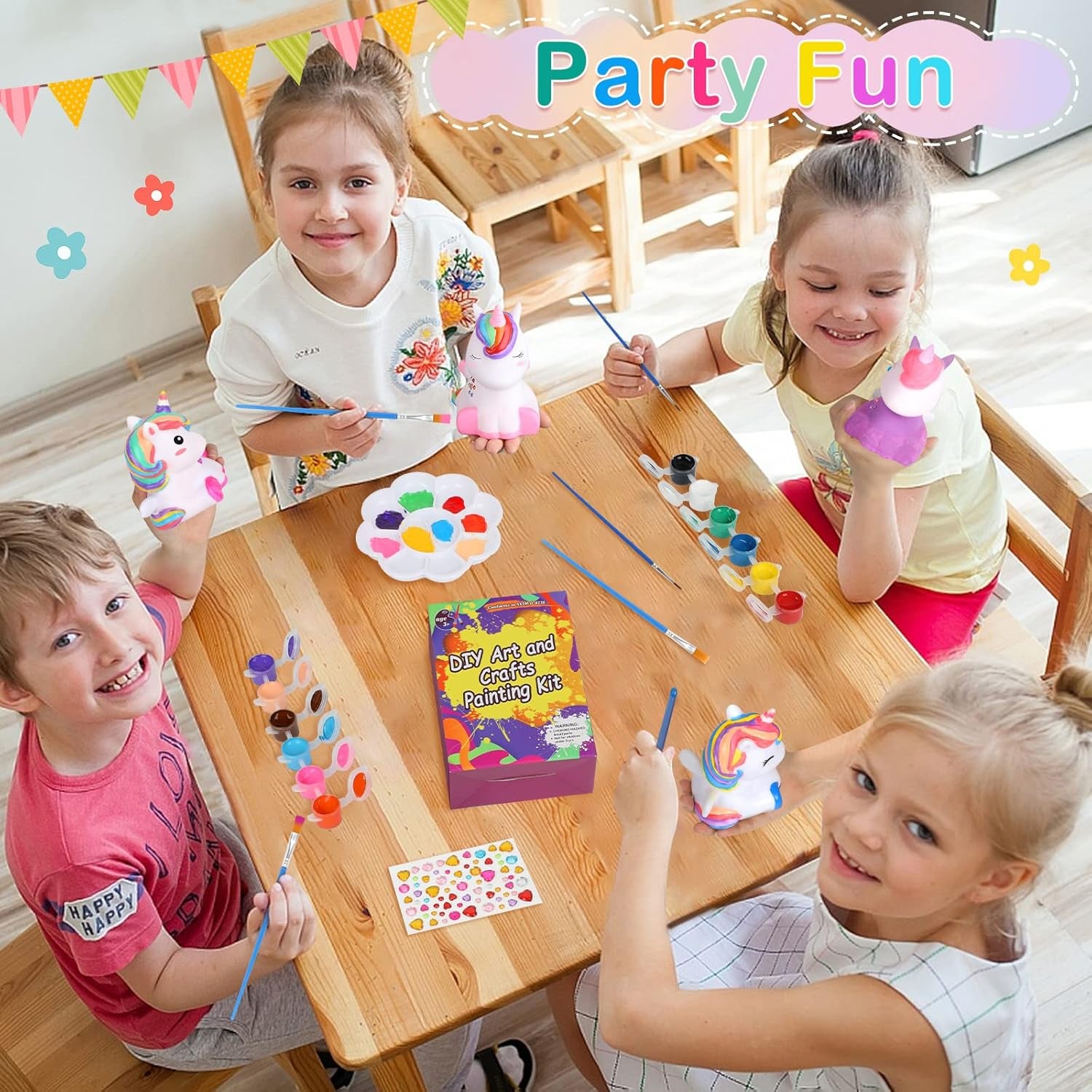 Paint Your Own Unicorn Night Light Art Kit, Arts and Crafts for Kids Ages 4-8,Unicorns Gifts for Girls Painting Kit Unicorn Toys for Kids 4 5 6 7 8 9 10 11 12+ (1Pc)