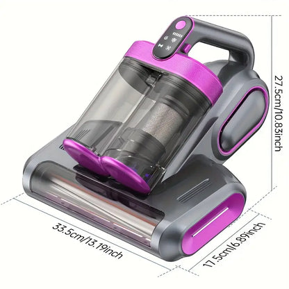 18 kPa Mattress & Upholstery Vacuum Cleaner – Handheld Double-Cup Vacuum with UVC, Hot Air Sterilization & High-Heat Drying