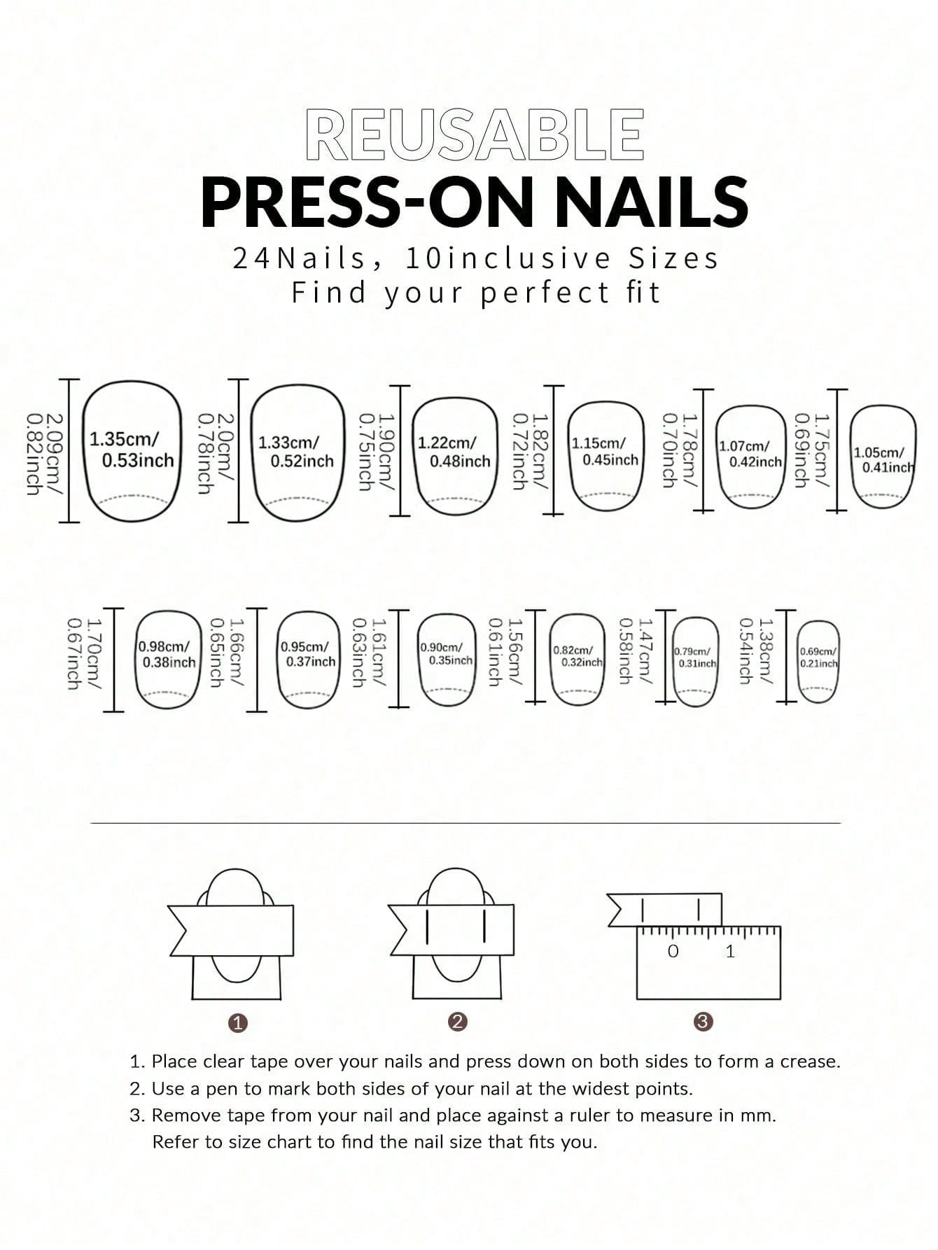 💅 576-Piece Floral French Manicure Nail Stickers – Short Oval Full Cover False Nails