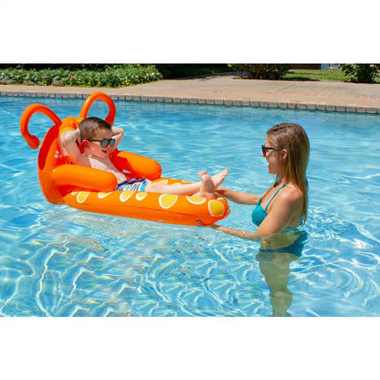 Waterbug Jr. Inflatable Swimming Pool Float, Orange, Small