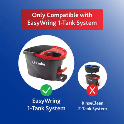 Easywring Spin Mop Head Replacements, Machine Washable Microfiber Refills (2-Pack)