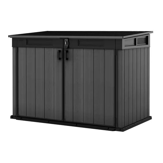 Cortina Mega 6.2 Ft. W X 3.6 Ft. D Durable Resin Plastic Storage Shed with Flooring Grey (22.4 Sq. Ft.)