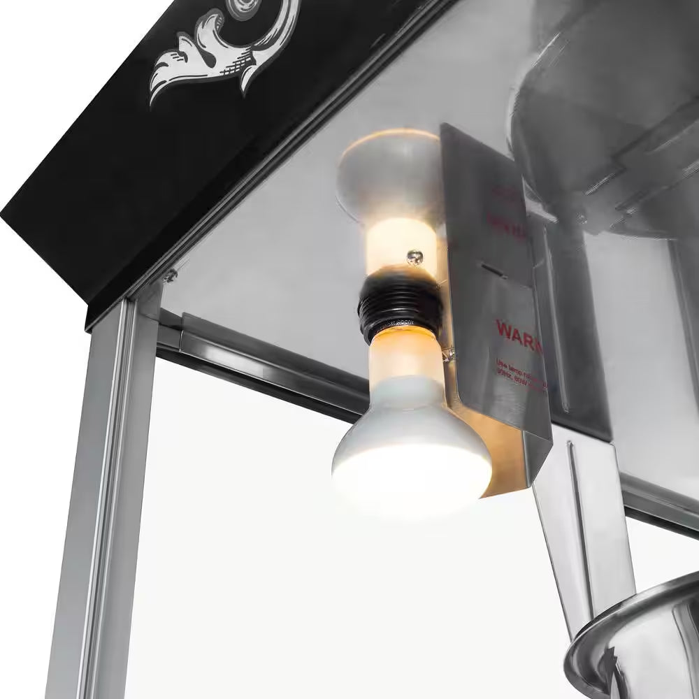 Hot and Fresh 8 Oz. Black Countertop Popcorn Machine