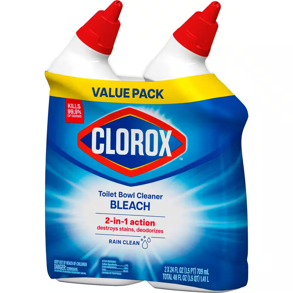 24 Oz. Rain Clean Toilet Bowl Cleaner with Bleach (4-Pack)