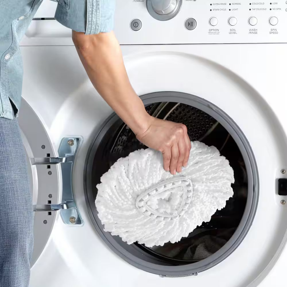 Easywring Spin Mop Head Replacements, Machine Washable Microfiber Refills (2-Pack)