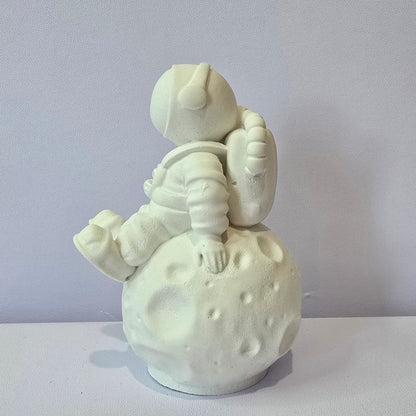 Large Astronaut & Rocket DIY Painting Figures – Space Plaster Craft for Kids, STEM Activities & Room Decor