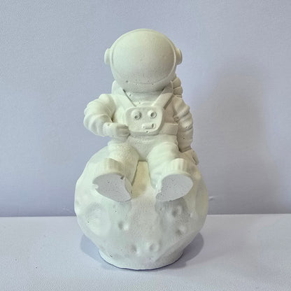 Large Astronaut & Rocket DIY Painting Figures – Space Plaster Craft for Kids, STEM Activities & Room Decor