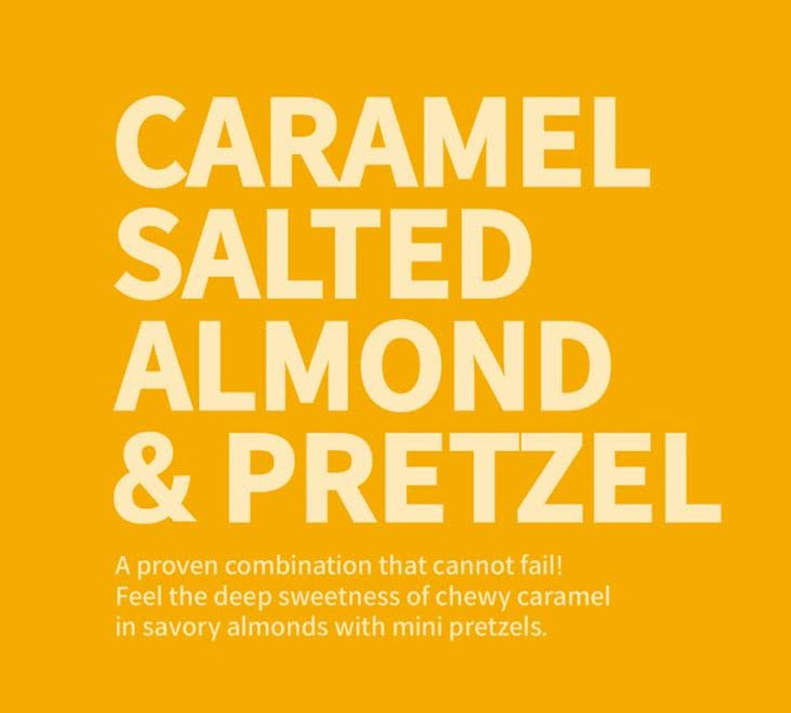 [Official Gilim ] Korean Salted Caramel & Pretzel Almonds Nut Protein Snack | After-School, Lunch, Office, Work, Trip Camping Snack | Pre-Workout Snack | Healthy Snacks| Korean Souvenir (Caramel Pretzel 1X190Gram)