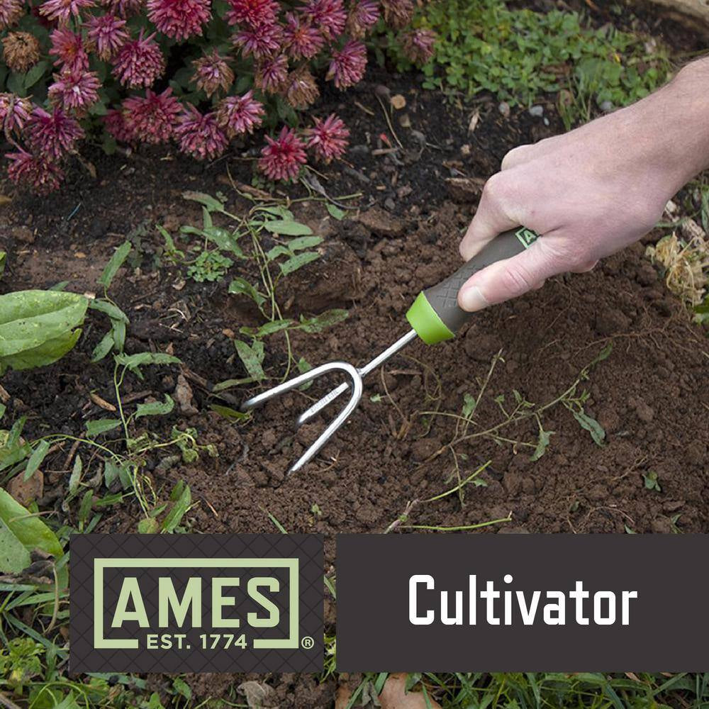 5-Piece Digging, Transferring, and Cultivating Garden Tool Set with Rolling Cart