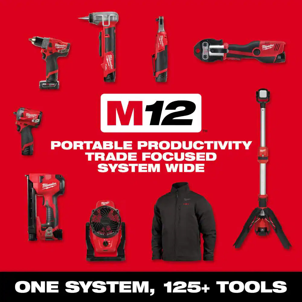 M12 FUEL 12-Volt Li-Ion Brushless Cordless Hammer Drill/Impact Driver Combo Kit (2-Tool) W/M12 Right Angle Die Grinder